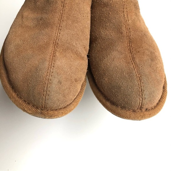 UGG Kids Romeo Suede Slippers Sherpa Lined Brown - Picture 4 of 10